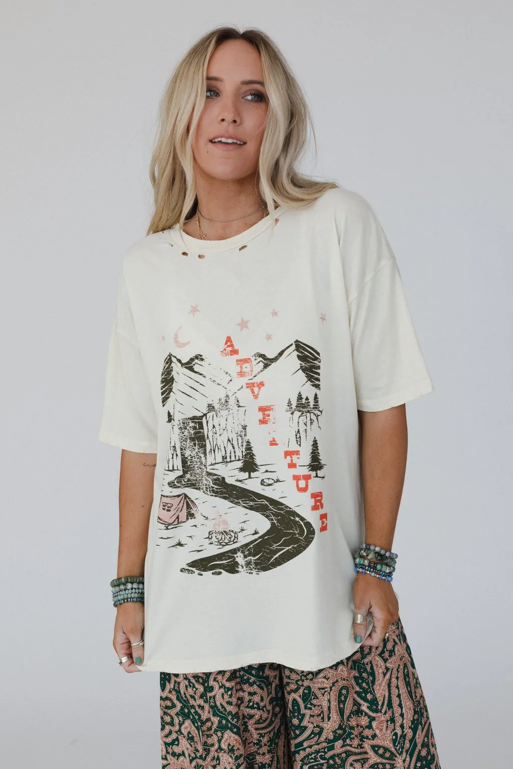 Scenic Route Graphic Tee - Cream